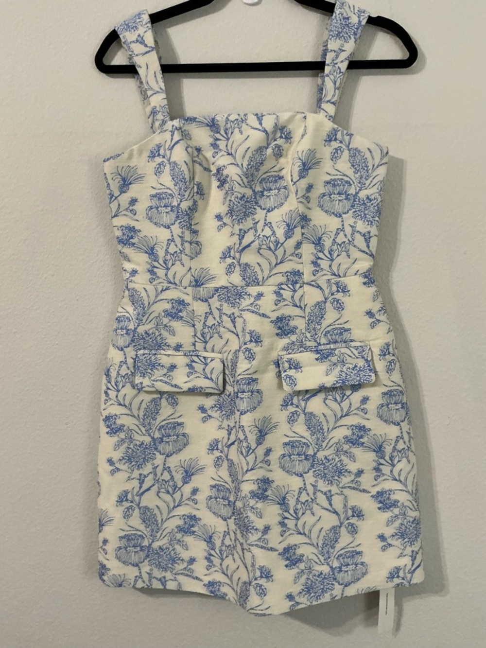 Commense Flora Square-Neck Sleeveless Decor-Pockets Short Dress Size Small NWT - Picture 4 of 8